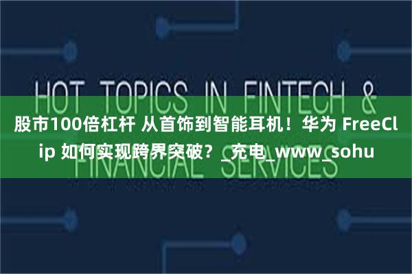 股市100倍杠杆 从首饰到智能耳机！华为 FreeClip 如何实现跨界突破？_充电_www_sohu