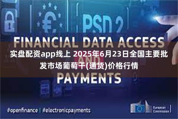 实盘配资app线上 2025年6月23日全国主要批发市场葡萄干(通货)价格行情