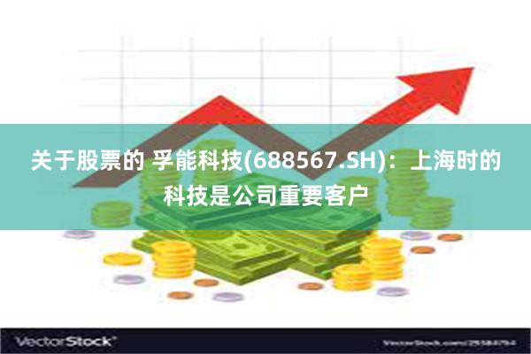 关于股票的 孚能科技(688567.SH)：上海时的科技是公司重要客户